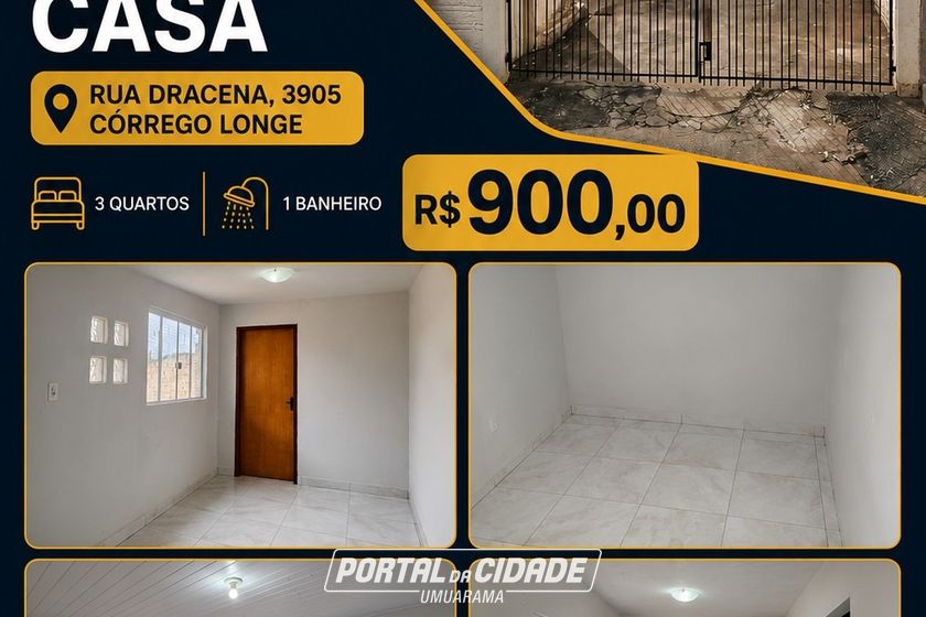 Casa para alugar - 60m&sup2; - CONJUNTO RESIDENCIAL C&Oacute;RREGO LONGE