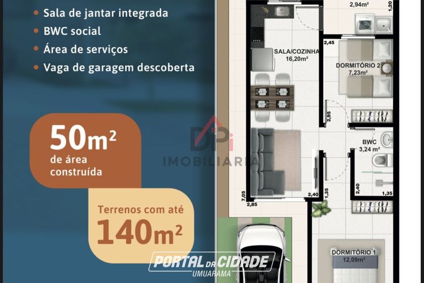 Casa &agrave; venda - 50m&sup2; - PARQUE RIVIERA