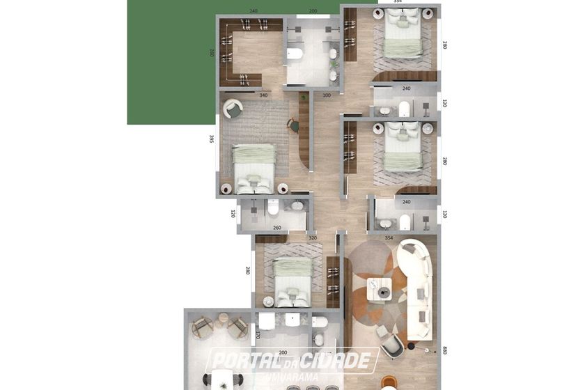 Apartamento &agrave; venda - 151m&sup2; - Porto Camargo