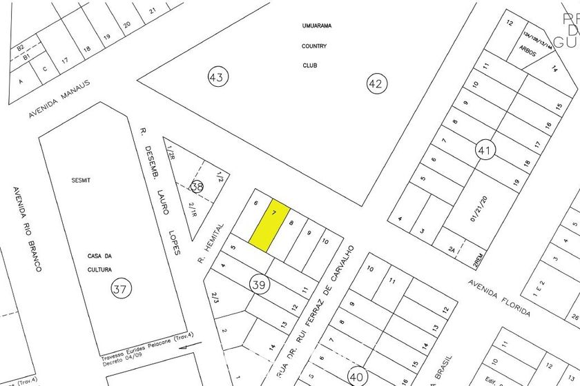 Terreno &agrave; venda - 490m&sup2; - Zona I