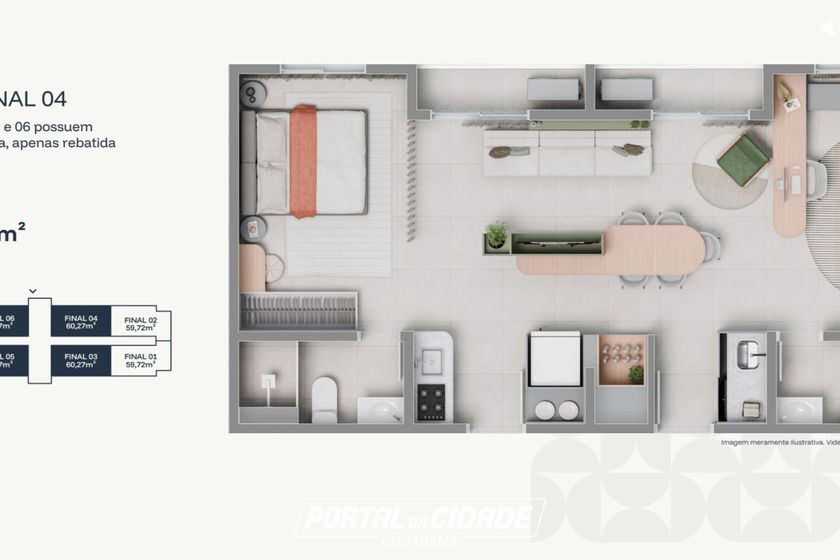 Apartamento &agrave; venda - 60m&sup2; - Jardim Gr&eacute;cia