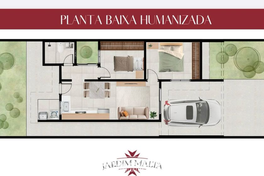 Casa &agrave; venda - 52m&sup2; - Jardim Malta