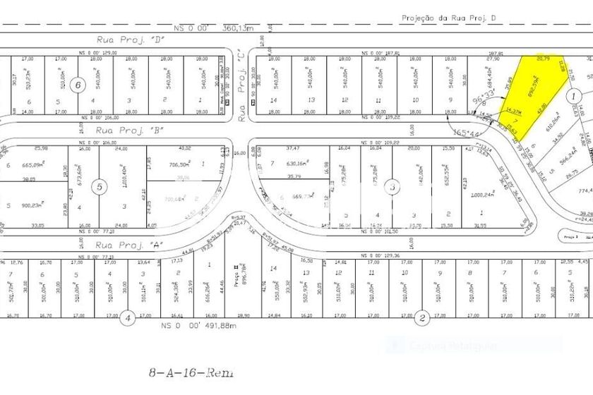 Terreno &agrave; venda - 892m&sup2; - Zona III