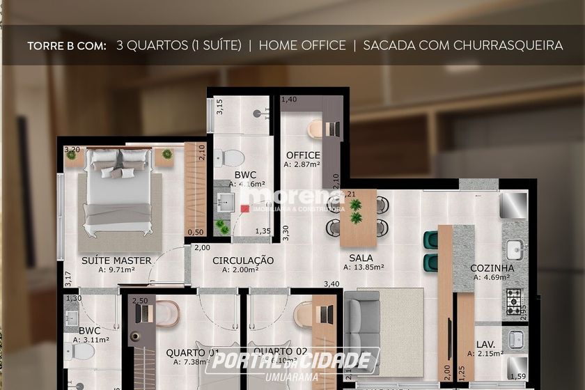 Apartamento &agrave; venda - 70m&sup2; - Parque Residencial Interlagos II
