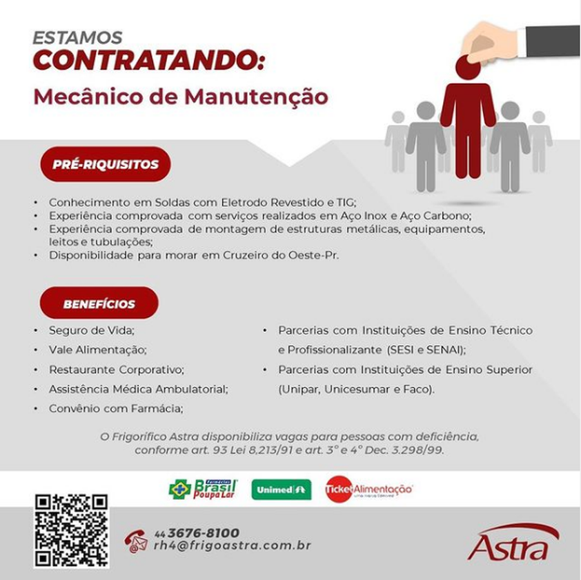 OPORTUNIDADE DE EMPREGO  #OPORTUNIDADE DE EMPREGO! Frigorífico