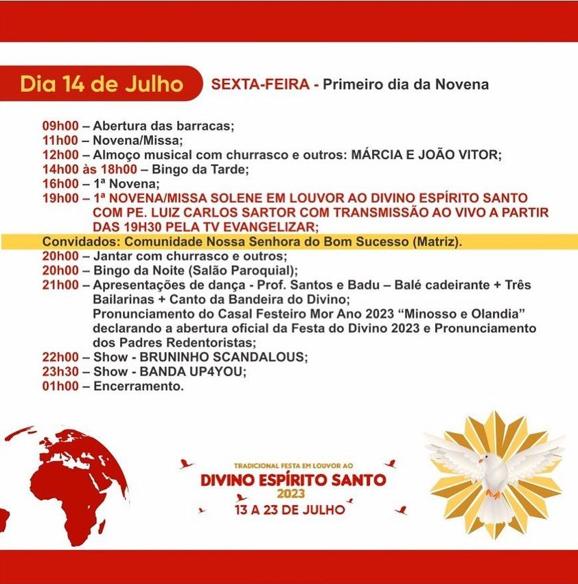 Programação cultural da Festa do Divino começa nesta sexta em