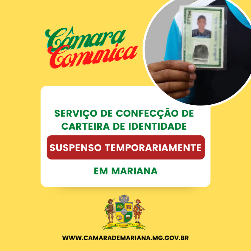 Atendimento para carteiras de identidade suspenso nos dias 14 e 15
