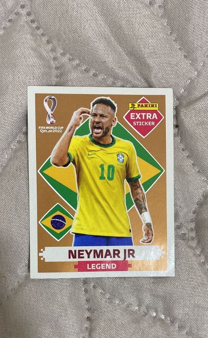 Figurinha Legend Prata Neymar, Messi, Cristiano Ou Mbappe