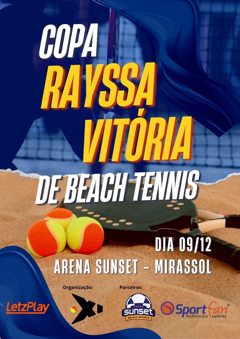 Arena Sunset recebe Copa de Beach Tennis em prol de tenista mirassolense
