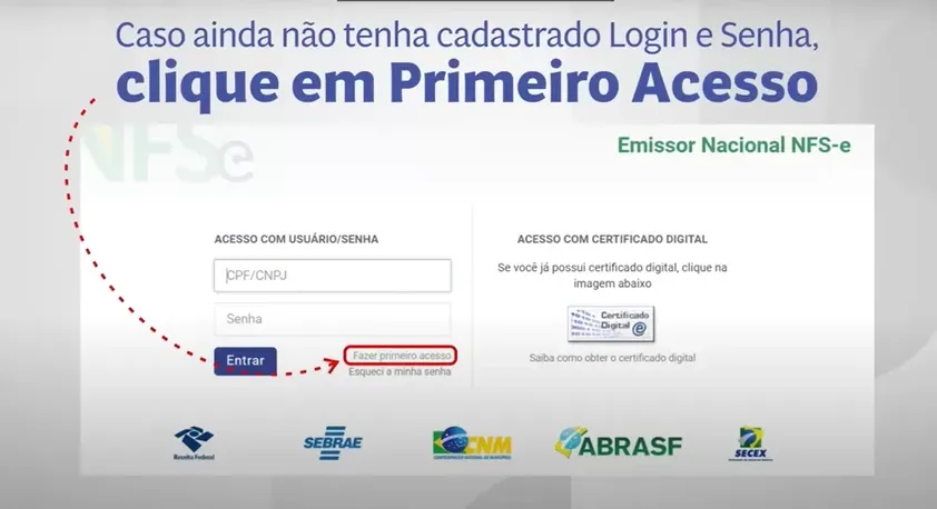 Passo a passo - cadastramento e emissão de NFS-e - Associação