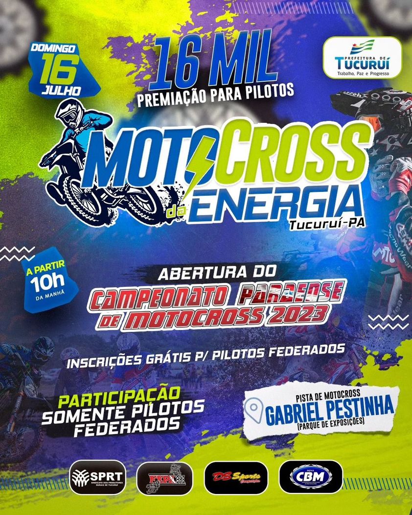 Prova de motocross inaugura pista no Parque de Exposição