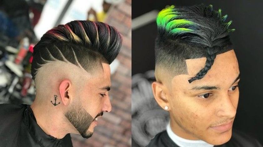 Corte blindado com verde e - Barbearia e perfumaria lima