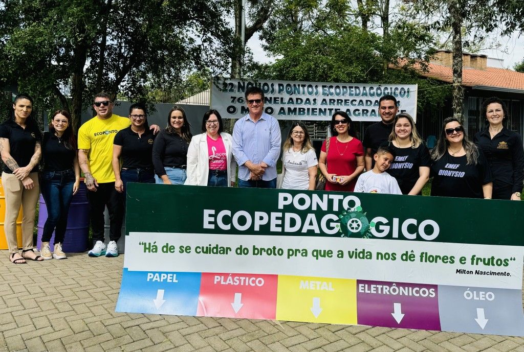Taquara entrega 22 novos pontos ecopedagógicos para escolas do município