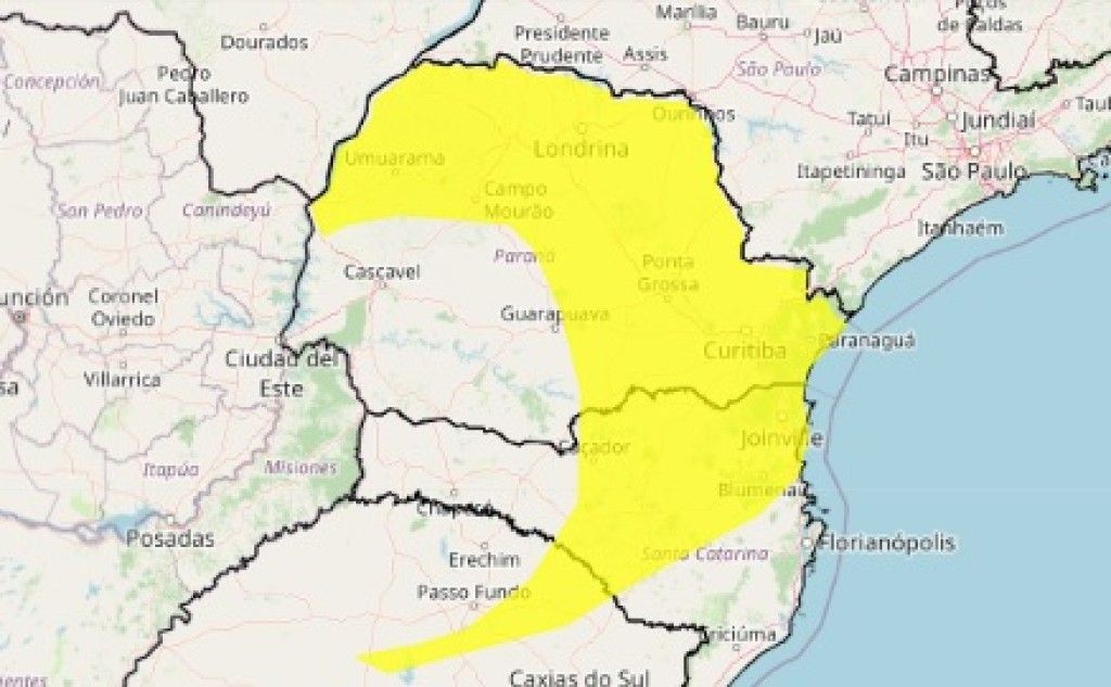 Fim de semana será de chuva na maior parte do RS; para o sábado, Inmet tem  alerta de tempestade na Metade Sul