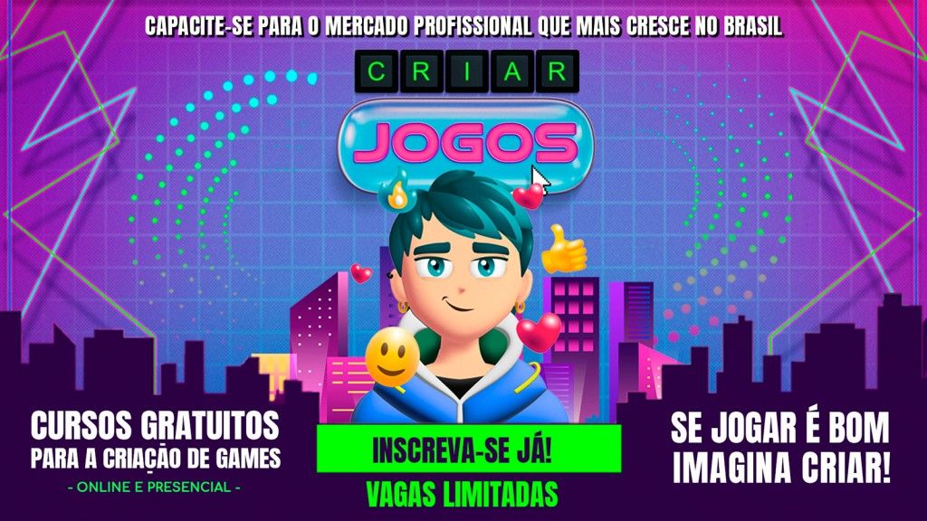 Projeto Criar Jogos está com inscrições abertas para 2 mil vagas