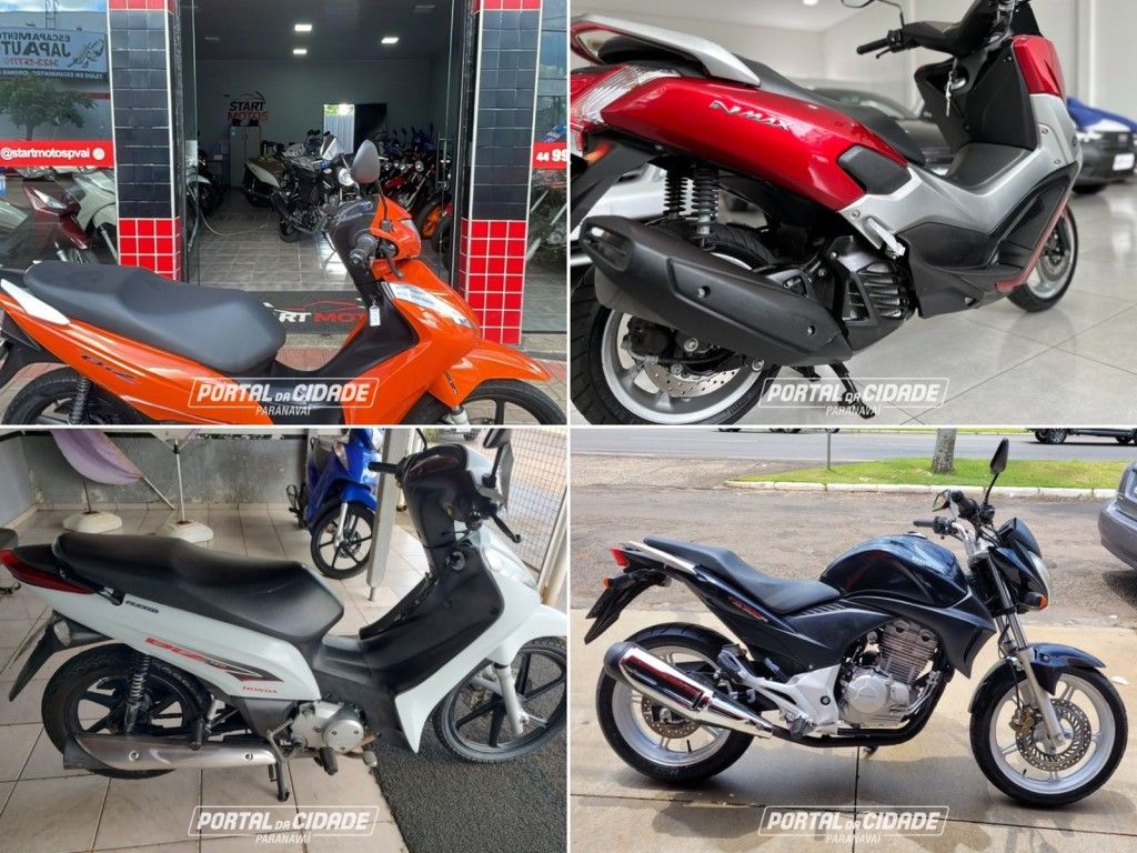 Veja 4 opções de motos à venda por até R$ 14 mil em Paranavaí