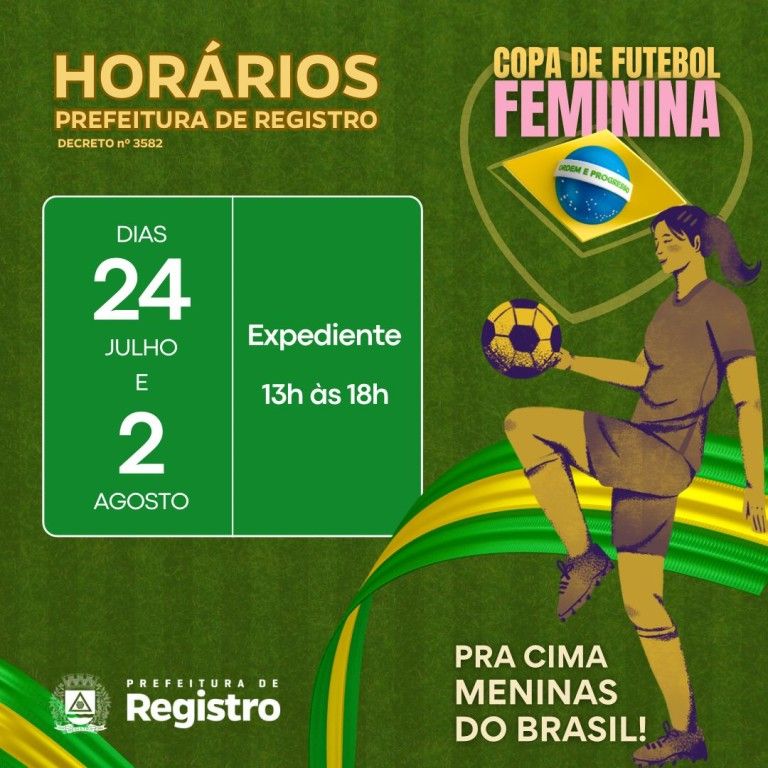 Jogos do Brasil na Copa Feminina vão alterar expediente em Maringá