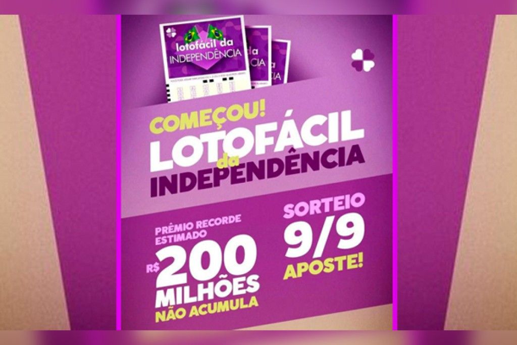 Lotofácil da Independência irá sortear prêmio de R$ 120 milhões em setembro