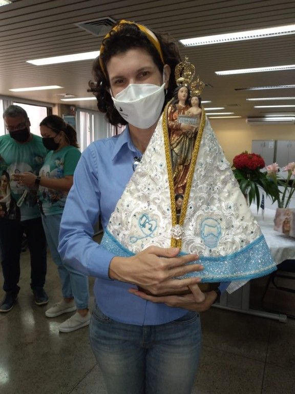 Imagem Peregrina De Nossa Senhora De Nazaré Visita A Usina Hidrelétrica