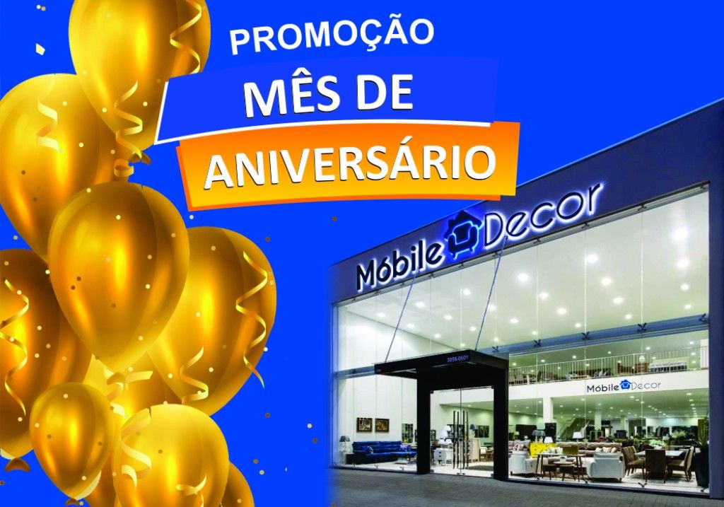 Até 50% Off: Móbile Decor celebra aniversário com grande promoção em toda a  loja
