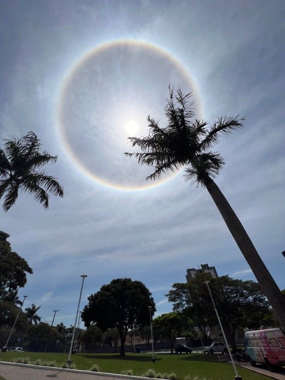 Halo solar chama a atenção de moradores de Belém; entenda o fenômeno